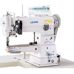İnce Baş, Kollu, Çift Pabuçlu, Alt-Üst ve İğne Transportlu, İplik Kesmeli Dikey Çağanozlu, Elektronik Kilit Dikiş Makinası